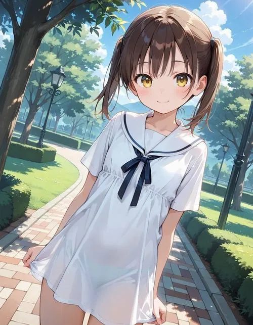 Anime girl mặc bikini theo mỹ học anime hiện đại