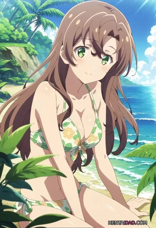 Nữ anime nóng bỏng dưới ánh nắng hè nổi