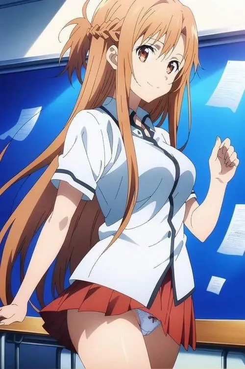 Nữ anime nóng bỏng nhìn cuốn mắt hồ bơi