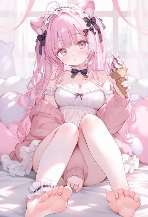 Gái xinh anime mặc bikini sexy mang vibe biển xanh đầy mê hoặc