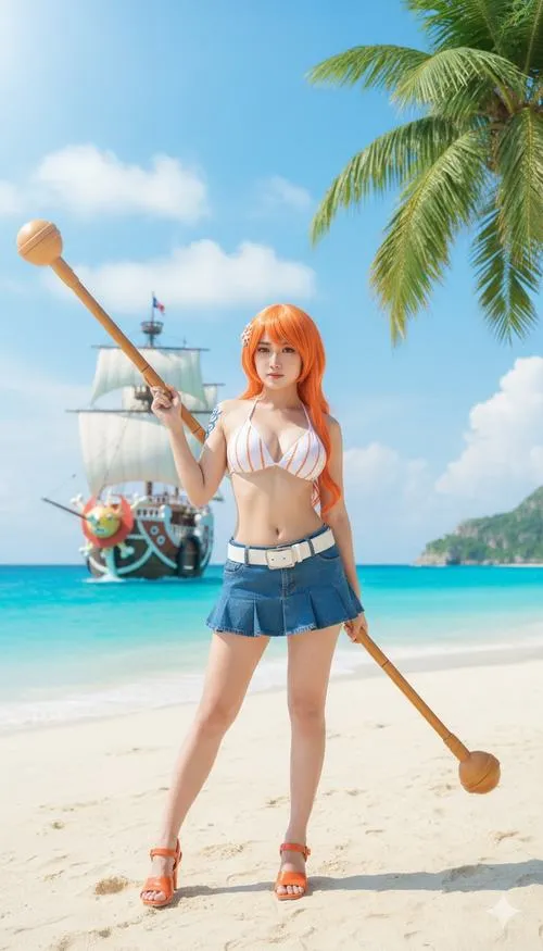 Bikini mang phong cách phóng khoáng hải tặc trẻ trung nữ