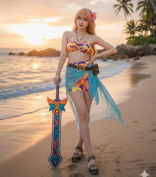 56 Ảnh Gái Xinh Cosplay One Piece với tạo hình hải tặc nhìn là thấy nóng bỏng mắt