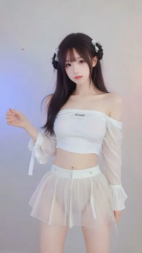 Váy ngắn khoe chân dài dưới ánh sáng mềm mại tinh