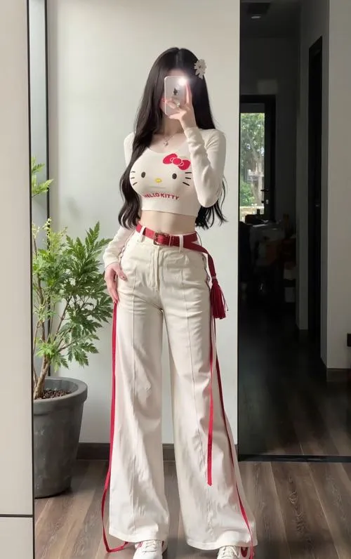 Hot girl mạng xã hội diện crop top trẻ trung