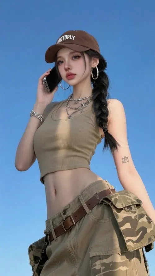 Ảnh gái xinh mặc crop top phong cách trẻ