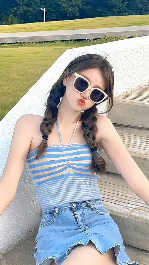 Nàng bad girl kết hợp quần jeans rách và kính cá tính