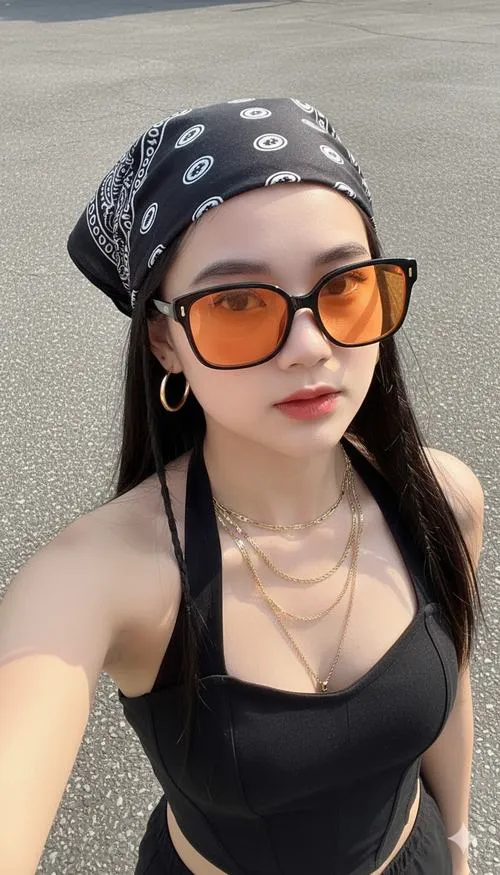 Cô gái đeo kính chất makeup nhẹ mà vẫn nổi bật