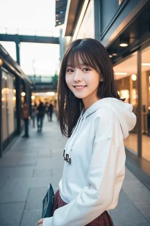 Khuôn mặt gồm mắt mũi môi tạo nét con gái Nhật Bản