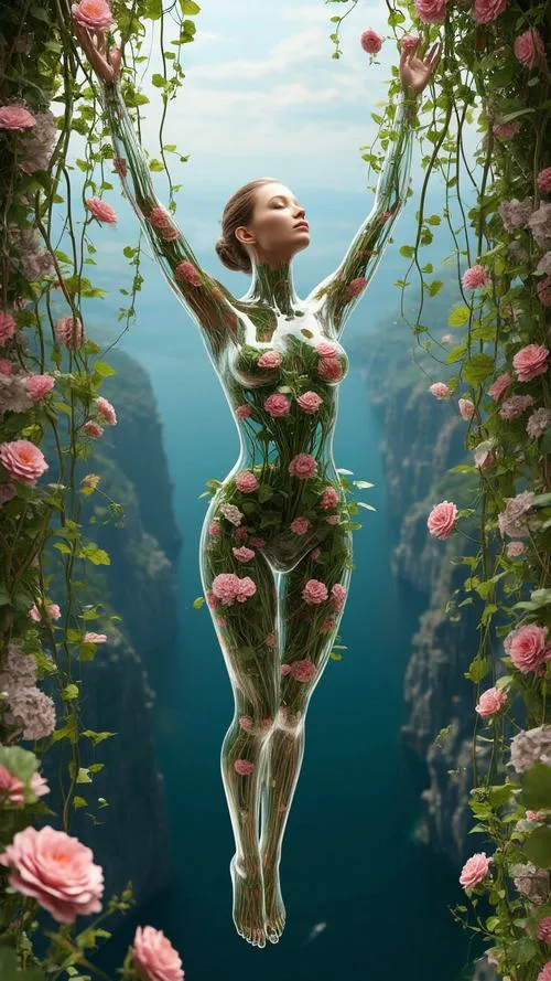 Ảnh body art làn da phụ nữ tinh khôi