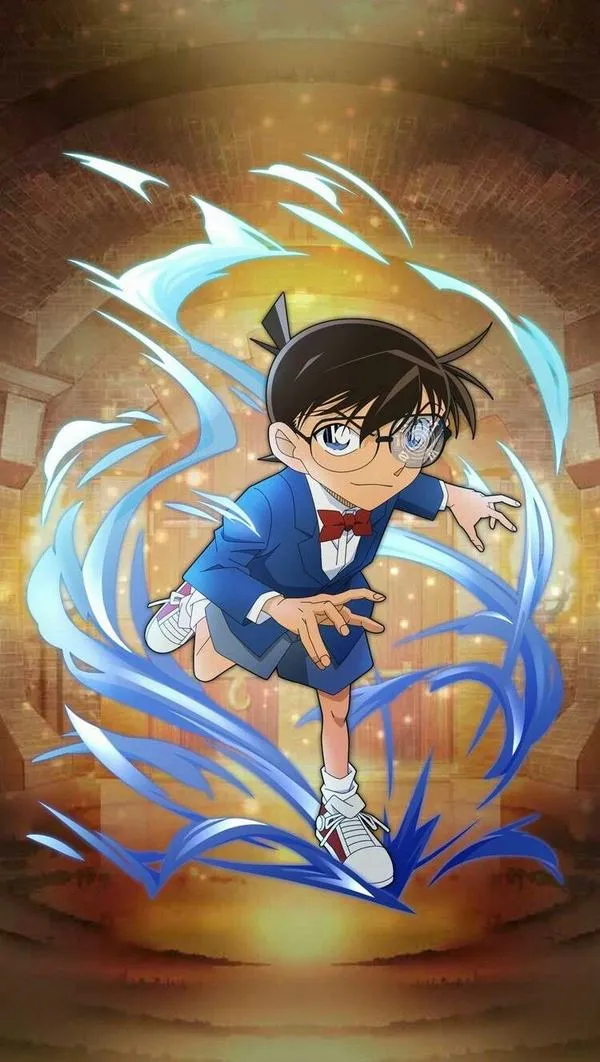 Ảnh fanart thần chết nhí với xoáy năng lượng xanh, tư thế lao lên, cảm giác bứt tốc rất gắt