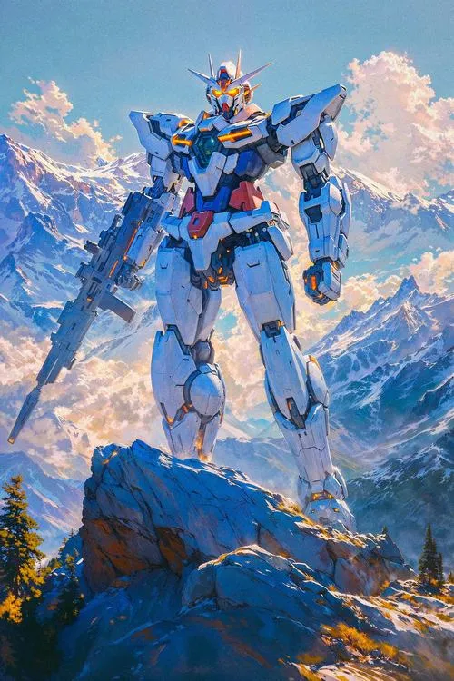 Ảnh đại diện Gundam Zeta cận nửa mặt, đường cắt giáp gọn, độ bão hòa vừa mắt