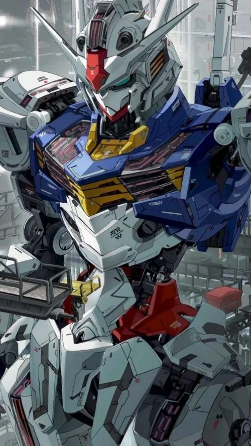 Hình nền Gundam Sinanju nền đỏ rực, viền kim loại bóng, họa tiết giáp nổi, cảm giác quyền lực