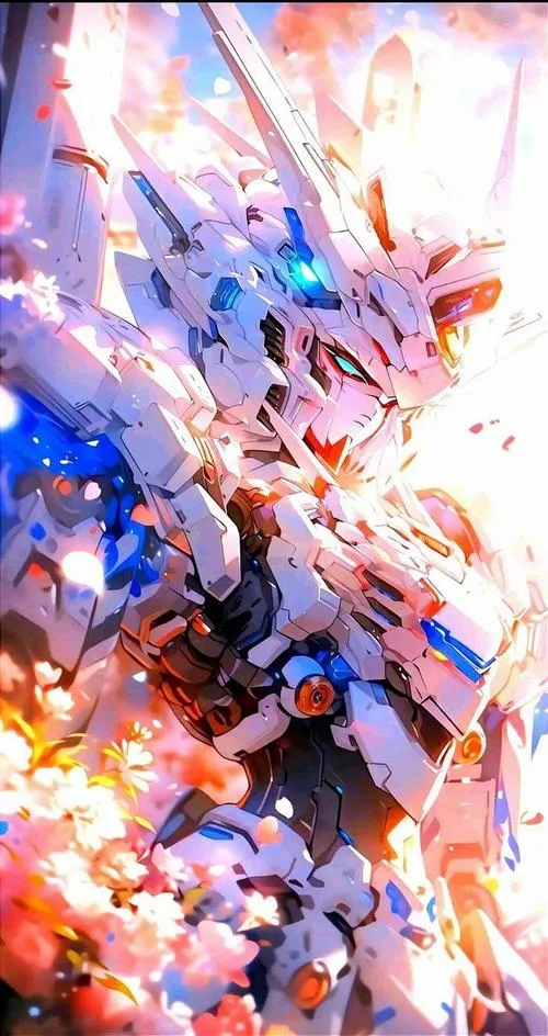 Ảnh dọc Gundam GP01, tấm khiên to, bu lông lộ rõ, chất liệu sơn phủ nhìn như mô hình