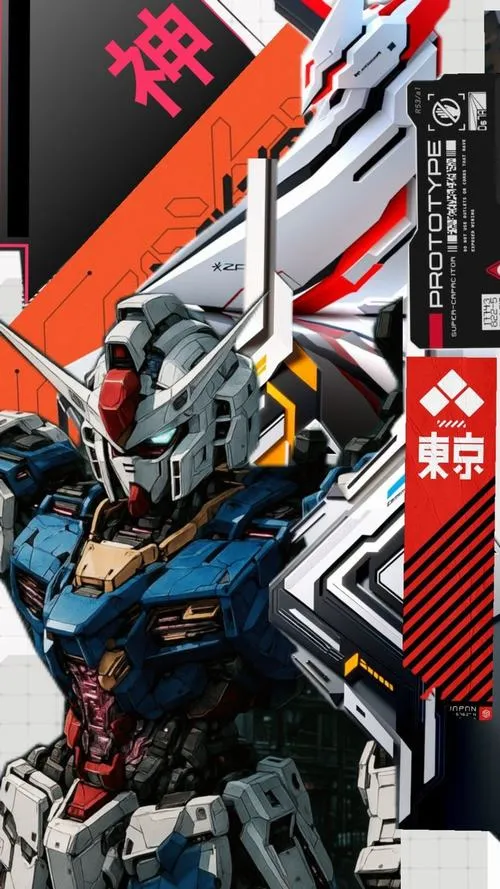 Hình nền Gunpla do Bandai sản xuất, decal dán gọn, bề mặt nhựa mịn, ánh đèn studio đẹp
