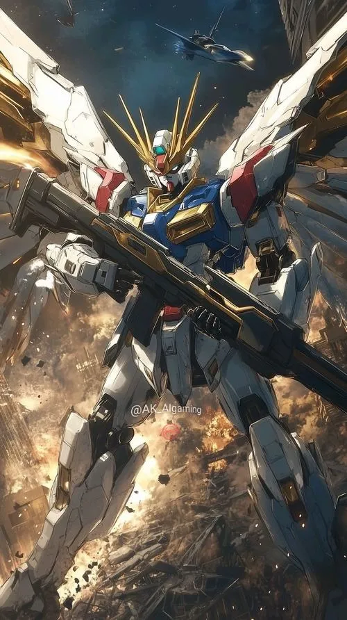 Ảnh nền mecha cận đầu kiểu RX-78-2, mắt đôi xanh, cằm đỏ, nền trống dễ đặt đồng hồ