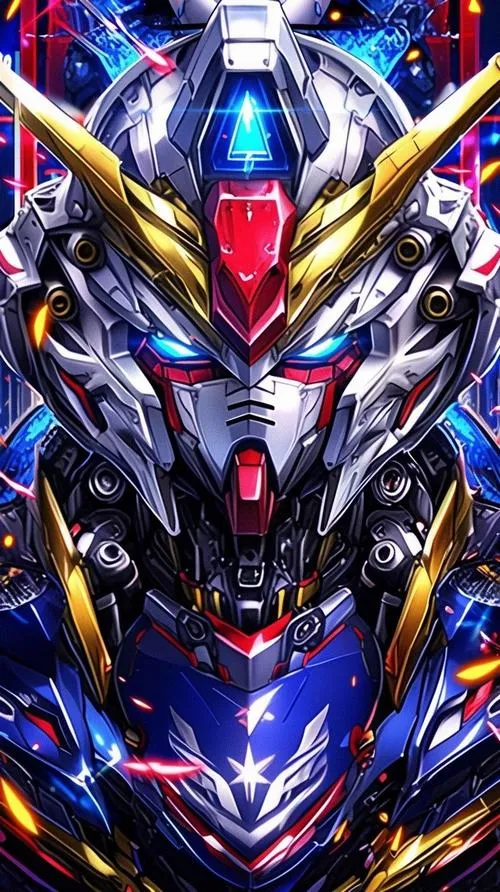 Ảnh bìa mecha tông đất, Gundam lao trận, thruster bùng sáng, khói bụi phủ giáp rất đã