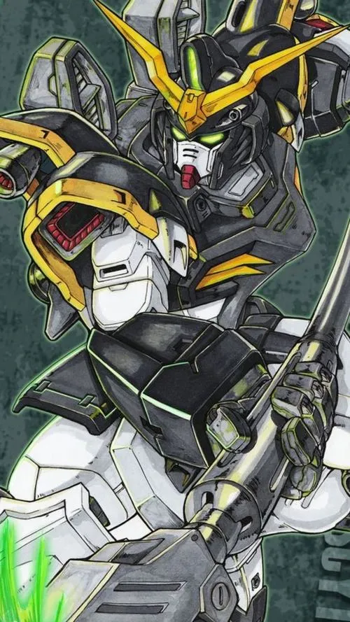 Hình nền Gundam toàn thân tông xám, nền mờ sạch, cockpit ngực rõ, dễ dùng lâu không rối