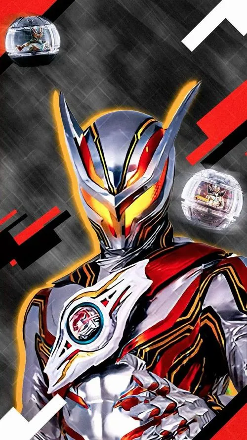 Ảnh nền Kamen Rider Drive phong cách ảnh bìa, đường viền đỏ cam, nền tốc độ rất đã