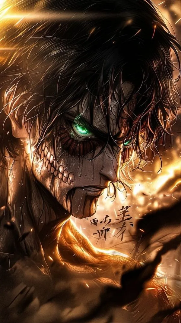 Ảnh nền Levi Ackerman cận mặt tông tối, ánh mắt xanh dữ, cảm giác quyết đoán và lạnh