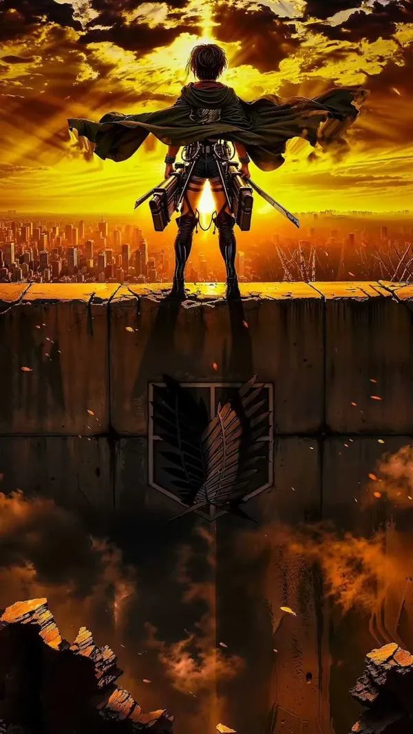 Hình fanart Đại úy Levi ở hành lang doanh trại, nền gọn sạch, ánh đèn vàng làm nổi quầng thâm nhẹ