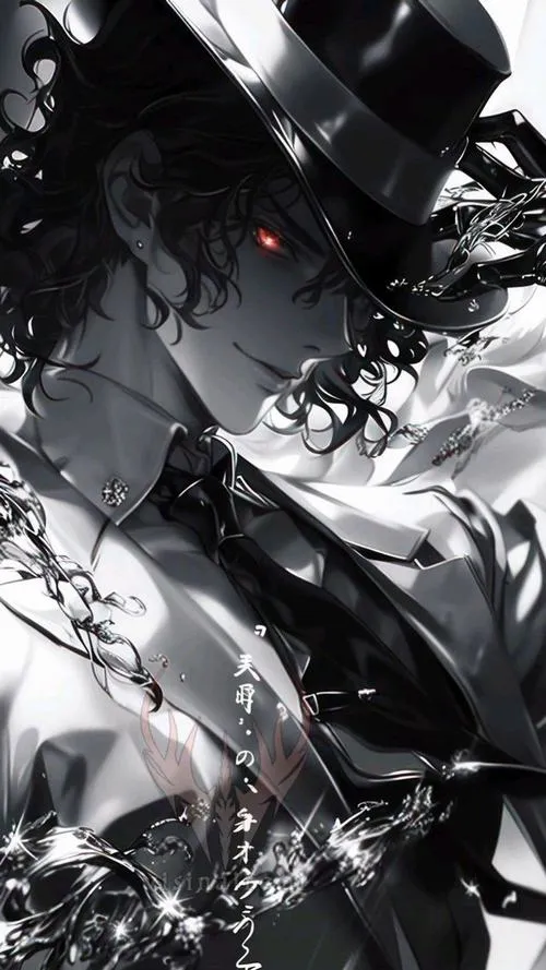 Ảnh Fanart Muzan trong khung xám mạnh tương phản, dáng lao đi, cảm giác nguy hiểm bùng phát.