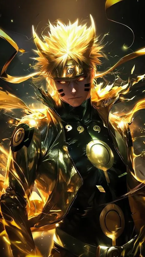 Avatar nhẫn giả tông vàng đen, hiệu ứng cháy viền, cảm giác áp đảo và khó đoán.