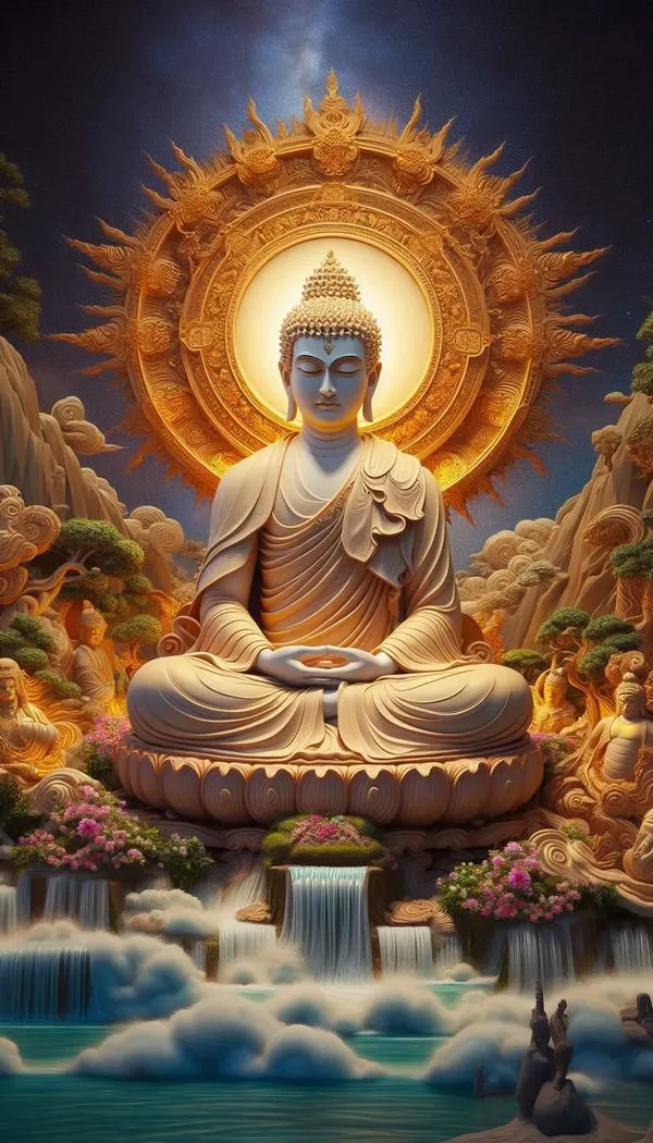 Giữ tranh Phật nét nhờ độ phân giải 4K và ánh sáng dịu