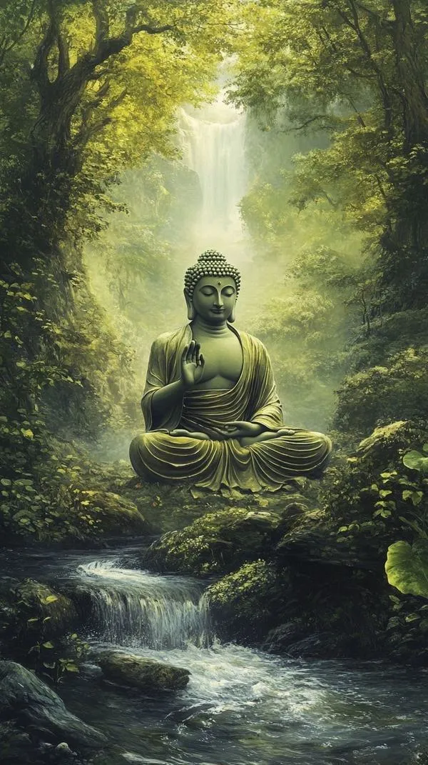 Hình nền phật 4k kiểu vàng kim và nền tối, nhìn một lần là muốn giữ mãi