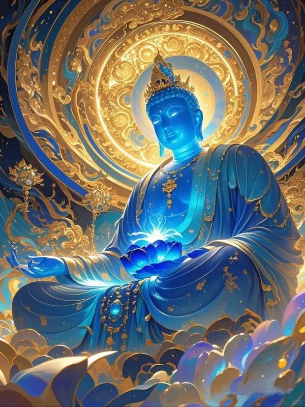 Một bộ hình nền Phật Dược Sư nhìn tưởng đơn giản, nhưng càng để lâu càng thấm