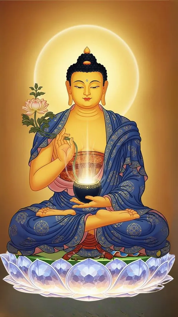 Thêm mây lành làm nền cho không gian tịnh độ nhẹ nhàng