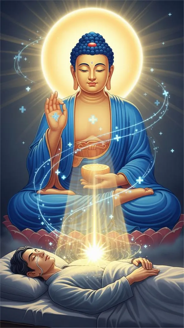 Phối sắc phụ: vàng kim trên nền sắc chủ đạo: xanh lưu ly