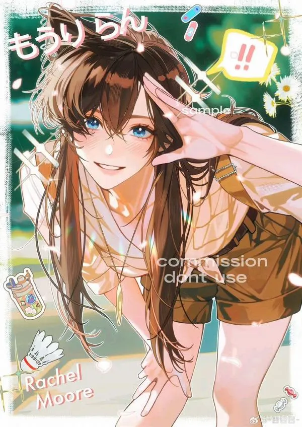 Ảnh 4K Ran Mori giơ tay chữ V, tóc dài nâu đen, vibe vui tươi, hợp làm avatar sáng sủa