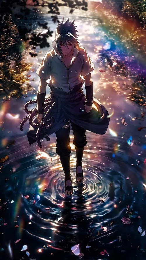 Hình đẹp bóng người đứng trên mặt nước phản chiếu, ánh sáng hắt sau lưng, mood cô độc rõ rệt.