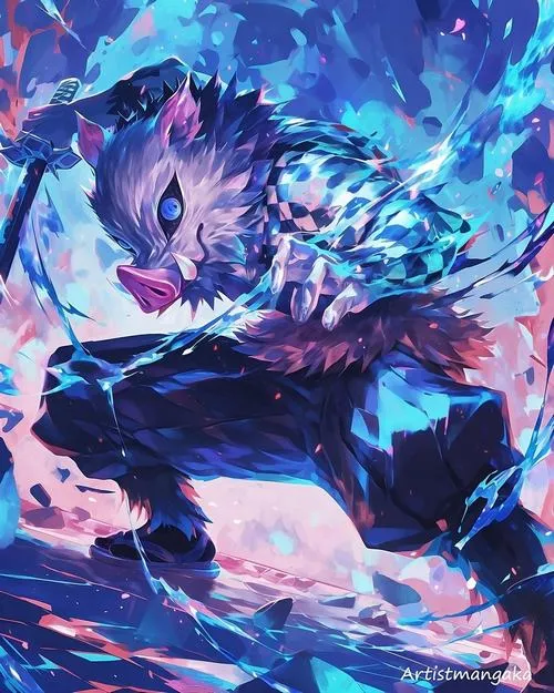 Tuyển chọn 60 Hình Ảnh Inosuke Hashibira ngầu với cơ bắp cuồn cuộn đường nét mạnh mẽ