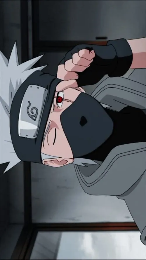Hình nền Kakashi Hatake phong cách manga đen trắng, nét vẽ mạnh, khí chất lạnh và gọn