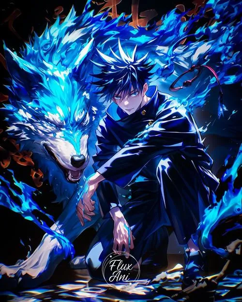 Ảnh nền anime Megumi chuẩn bị gọi Mahoraga không khí nặng và căng như dây đàn