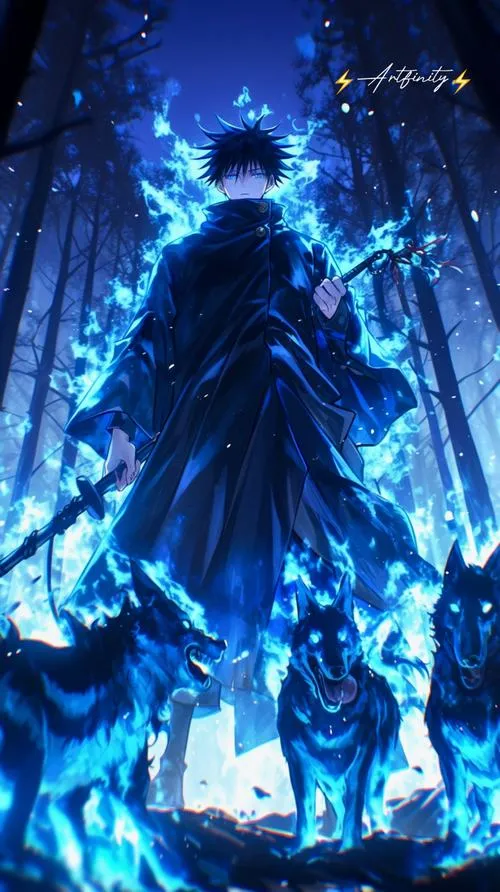 Ảnh 4K Megumi cận mặt tóc dựng mắt xanh sắc lạnh hợp làm ảnh đại diện ngầu