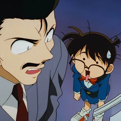 Meme chế Kogoro Mori quát Conan, Kogoro ngủ gật rồi bị điều khiển phá án.