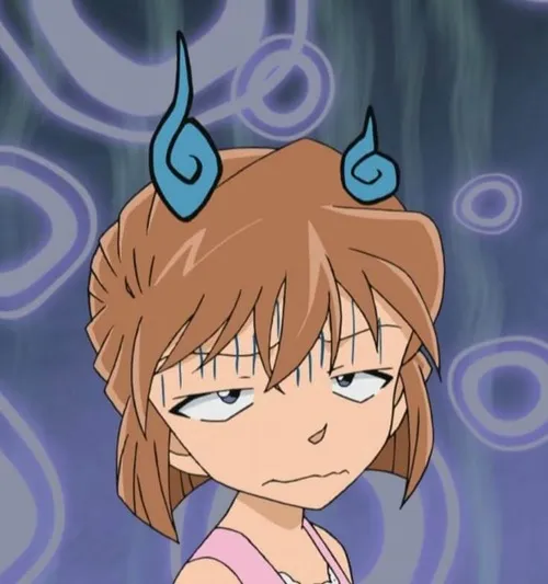 Ảnh vui nhộn Haibara Ai lườm nguýt, Haibara tung hint lạnh lùng đầy sắc sảo.