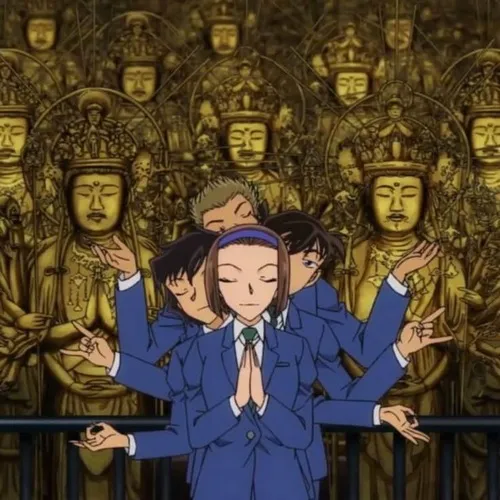 Meme chế Kudo Shinichi chắp tay nghiêm túc, manh mối dẫn tới động cơ gây án.