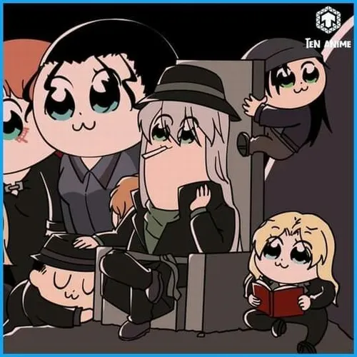 Ảnh chibi troll Tổ chức Áo Đen tụ hội, cú twist lật mặt làm hiện trường nghẹt thở.