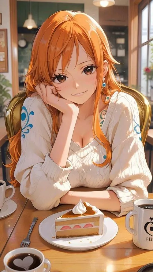 Ảnh Nami trong áo blouse trắng, ngồi bàn cà phê, thần thái chiến lược gia nhưng vẫn gần gũi