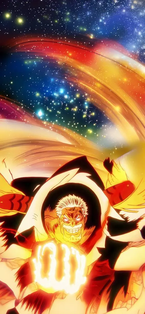 Nền điện thoại One Piece có vết sẹo nổi rõ, gương mặt lì, cảm giác từng trải.