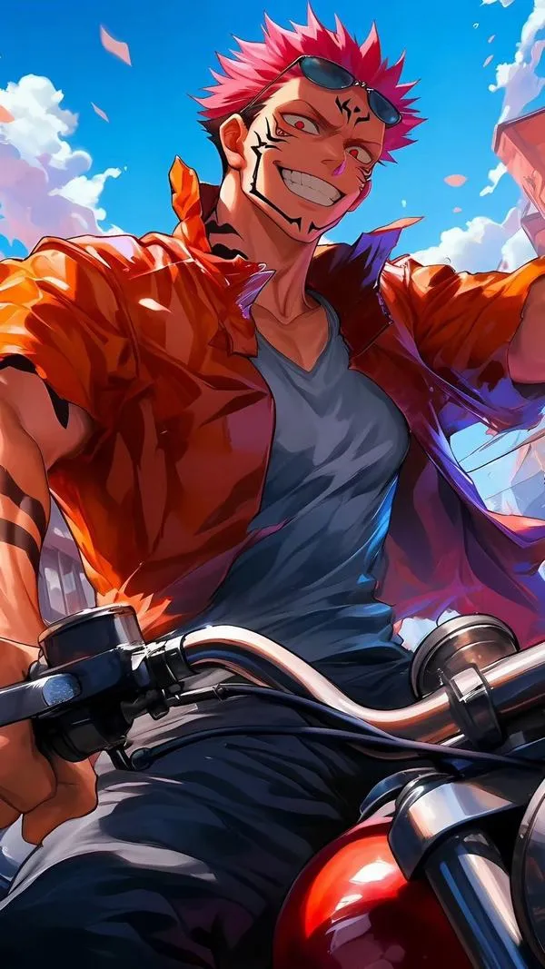 Hình ảnh Sukuna Ryomen thời Heian với bốn tay, hai mặt và vằn xăm đen rợn người