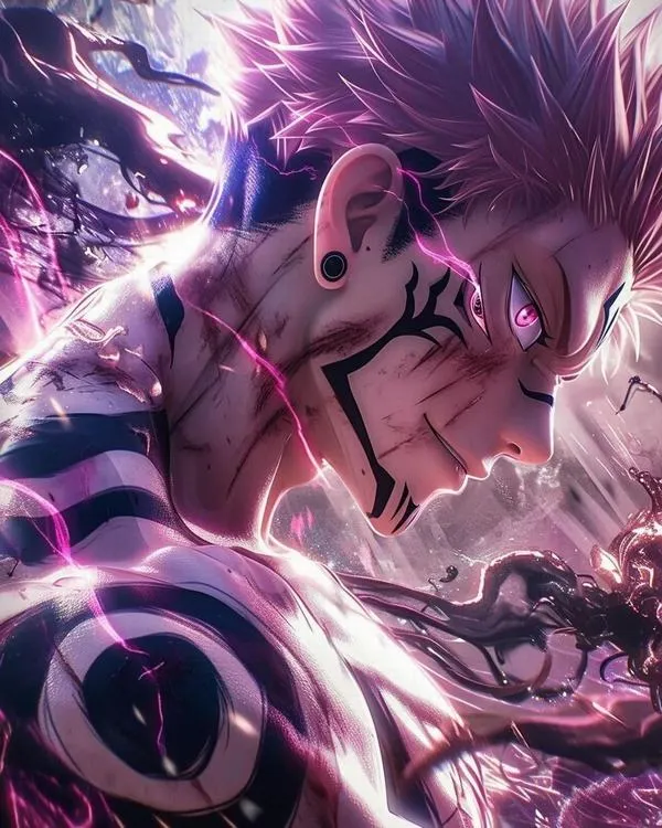 Ảnh Sukuna tung Giải và Bát, vệt chém vô hình xé rách không gian cực đã mắt