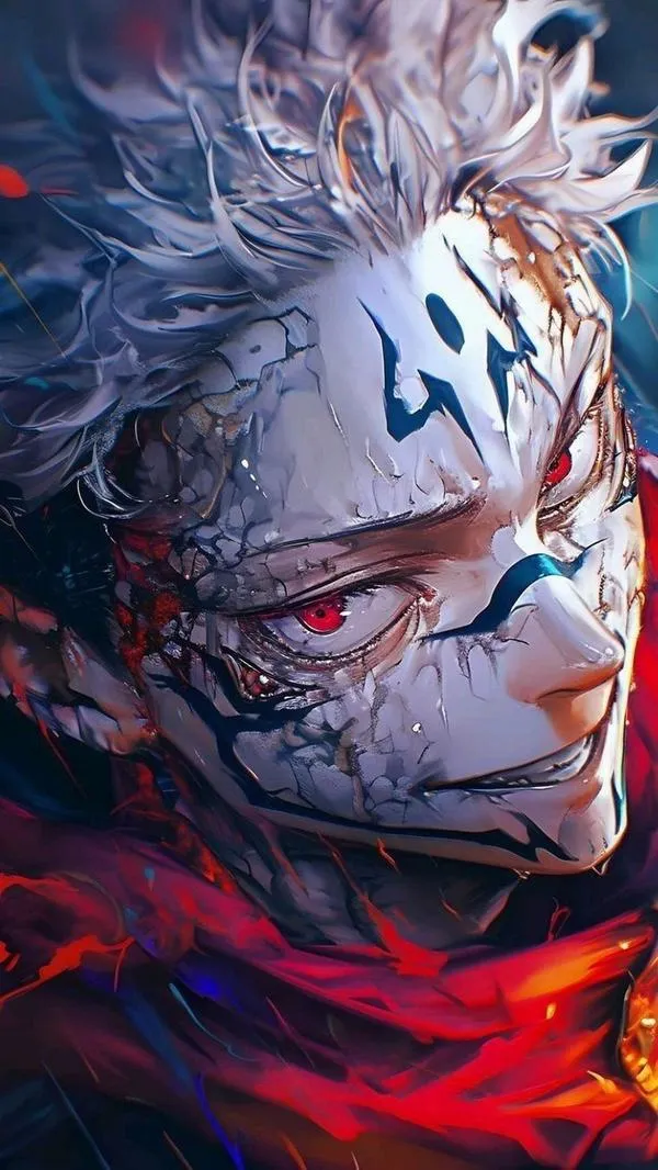 Hình Sukuna mang danh Daten, nét mặt trơ trẽn, dáng đứng như chẳng coi luật lệ ra gì