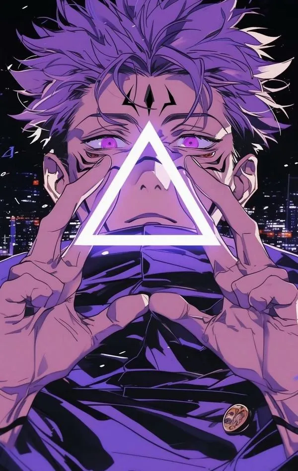 Ảnh Sukuna đứng giữa bóng thức thần, chi tiết mờ ảo khiến khung hình vừa lạ vừa ngợp