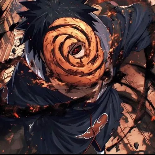 BST 70 Ảnh Obito Đeo Mặt Nạ chỉ lộ một mắt khiến khung hình trở nên bí ẩn