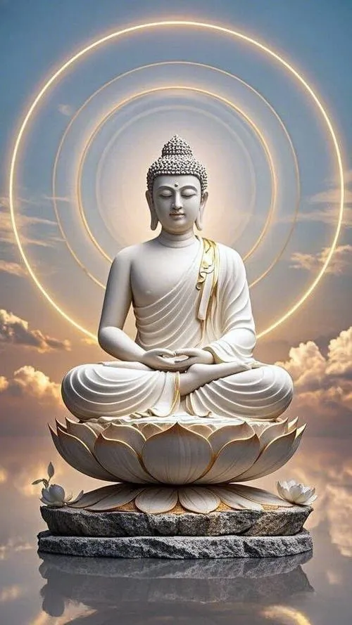 Hình Phật Thích Ca Mâu Ni 3D mang thần thái Phật an nhiên tĩnh lặng