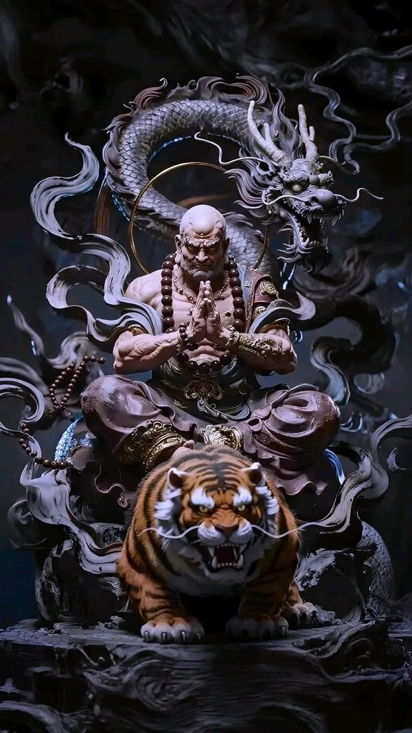 Gam nâu trầm giúp hình nền Phật trang nhã